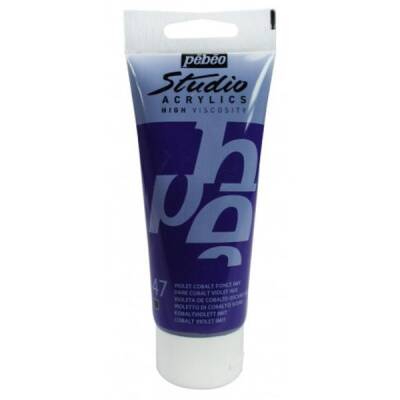 Pebeo Studio Akrilik Boya 100 ml. 47 Dark Cobalt Violet Hue - 1