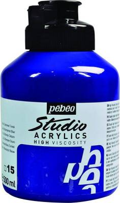 Pebeo Studio Akrilik Boya 500 ml 15 Dark Ultramarine Blue - 1