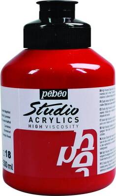 Pebeo Studio Akrilik Boya 500 ml 18 Naphtol Carmine - 1