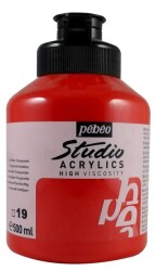 Pebeo Studio Akrilik Boya 500 ml 19 Transparent Vermilion - 1