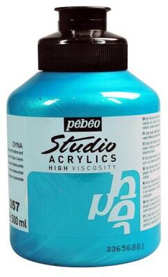 Pebeo Studio Akrilik Boya 500 ml 357 Iridescent Blue Green - 1