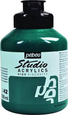 Pebeo Studio Akrilik Boya 500 ml 42 Phthalocyanine Emerald Green - 1