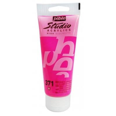 Pebeo Studio Fosforlu Akrilik Boya 371 Fluorescent Pink - 1