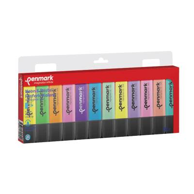 Penmark Fosforlu Kalem 12 Renk Set 6 PASTEL + 6 NEON - 1