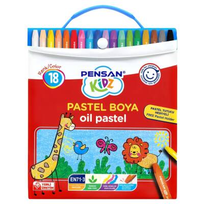 Pensan Kidz Pastel Boya 18 Renk Çantalı - 1