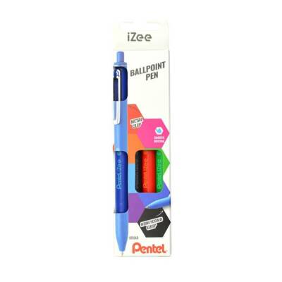 Pentel iZee Yağ Bazlı Mekanizmalı Roller Kalem 1.0 mm - 4'lü Set (S-M-K-Y) BX470-4 - 1