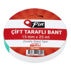 Pin Çift Taraflı Bant 15 mm x 25 mt - 1