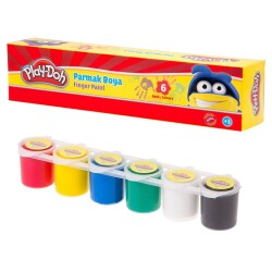 Play-Doh Parmak Boyası 6 Renk x 30 ml. Paletli Kap - 1