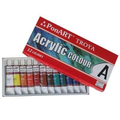 Ponart - Kosida Troya Akrilik Boya 12 Renk x 12 ml. - 1