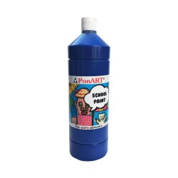 Ponart School Paint Çok Amaçlı Okul Boyası Koyu Mavi 250 ml - 1