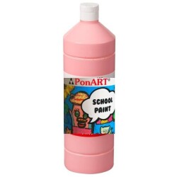 Ponart School Paint Tempera Boya 1000 ml. PSP-2223 PEMBE - 1