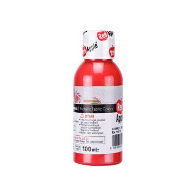 Red Apple Metalik Kumaş Boyası 100 ml Kırmızı - 1