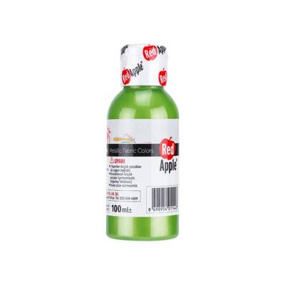 Red Apple Metalik Kumaş Boyası 100 ml Yeşil - 1