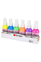 Red Apple Sprey Neon Kumaş Boyası 6 Renk x 100 ml - 1