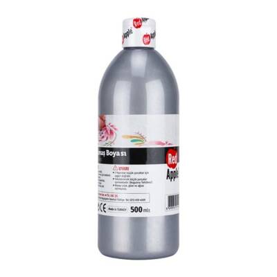 Red Apple Yaldız Kumaş Boyası 500 ml. METALİK GÜMÜŞ - 1