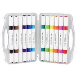 Rich Art-X Acrylic Duo Marker Çift Uçlu Su Bazlı Boyama Kalemi 12 Renk Set - 3