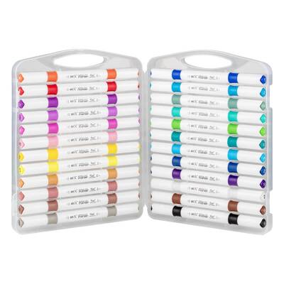 Rich Art-X Acrylic Duo Marker Çift Uçlu Su Bazlı Boyama Kalemi 24 Renk Set - 2