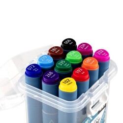 Rich Art-X Sketch Marker Duo Çift Uçlu Marker Kalem 12 Renk Set - 3