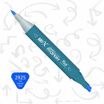 Rich Art-X Sketch Marker Duo Çift Uçlu Marker Kalem 2925 Old Wooden Blue - 1