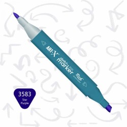 Rich Art-X Sketch Marker Duo Çift Uçlu Marker Kalem 3583 Star Purple - 1