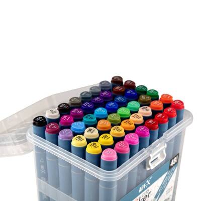 Rich Art-X Sketch Marker Duo Çift Uçlu Marker Kalem 48 Renk Set - 3