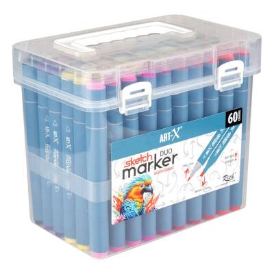 Rich Art-X Sketch Marker Duo Çift Uçlu Marker Kalem 60 Renk Set - 2