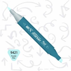 Rich Art-X Sketch Marker Duo Çift Uçlu Marker Kalem 9421 Powder Blue - 1