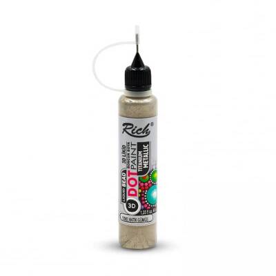 Rich Dot Paint Mandala Boyutlu Boya 40 cc METALİK ANTİK GÜMÜŞ - 1