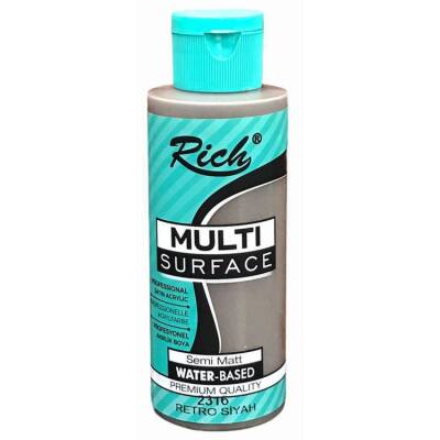 Rich Multi Surface Her Yüzey İçin Akrilik Boya 120 cc. 2316 RETRO SİYAH - 1