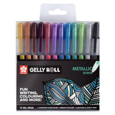 Sakura Gelly Roll Jel Mürekkepli Kalem 12 Renk Metallic Shiny Set - 2