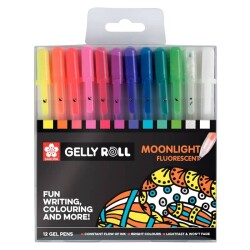 Sakura Gelly Roll Jel Mürekkepli Kalem 12 Renk Moonlight Fluorescent Set - 1