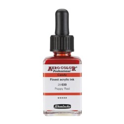 Schmincke Aero Color Akrilik Mürekkep 28 ml 030 Candy Colors Poppy Red - 1