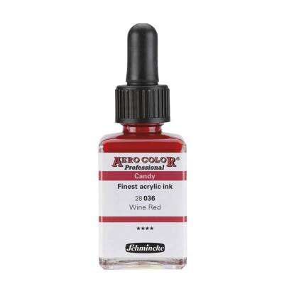 Schmincke Aero Color Akrilik Mürekkep 28 ml 036 Candy Colors Wine Red - 1