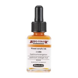 Schmincke Aero Color Akrilik Mürekkep 28 ml 204 Cadmium Orange Hue - 1