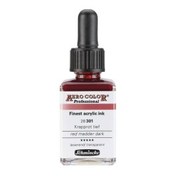 Schmincke Aero Color Akrilik Mürekkep 28 ml 301 Red Madder Dark - 1