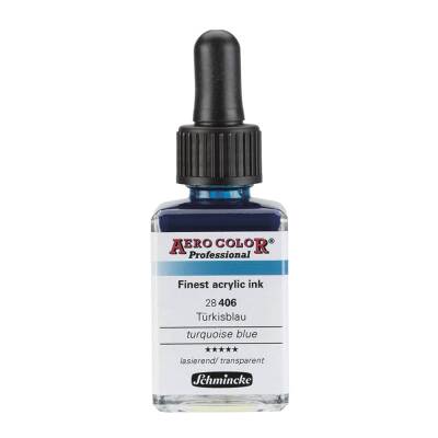 Schmincke Aero Color Akrilik Mürekkep 28 ml 406 Turquoise Blue - 1