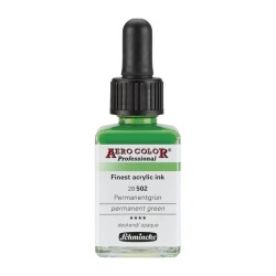 Schmincke Aero Color Akrilik Mürekkep 28 ml 502 Permanent Green - 1