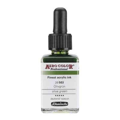 Schmincke Aero Color Akrilik Mürekkep 28 ml 503 Olive Green - 1