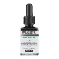 Schmincke Aero Color Akrilik Mürekkep 28 ml 504 Chromium Oxide Green Brilliant - 1