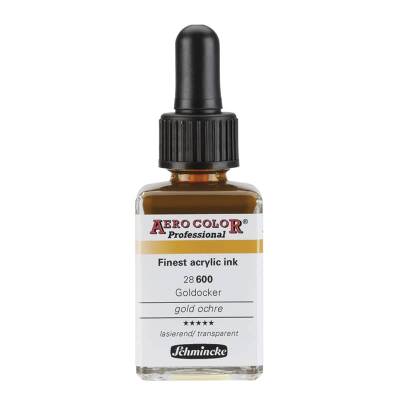 Schmincke Aero Color Akrilik Mürekkep 28 ml 600 Gold Ochre - 1