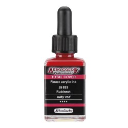 Schmincke Aero Color Akrilik Mürekkep 28 ml 833 Ruby Red - 1