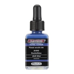 Schmincke Aero Color Akrilik Mürekkep 28 ml 843 Dark Blue - 1