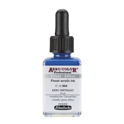 Schmincke Aero Color Akrilik Mürekkep 28 ml 904 Aero Metallic Blue - 1