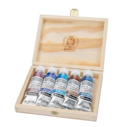 Schmincke Horadam Aquarell Super Granulation Sulu Boya Seti Galaxy 5 x 15 ml Ahşap Kutu - 1