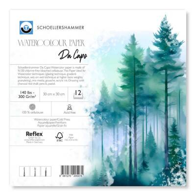 Schoellershammer Da Capo Cold Press Suluboya Blok 300 gr 30x30 cm 12 yp - 1