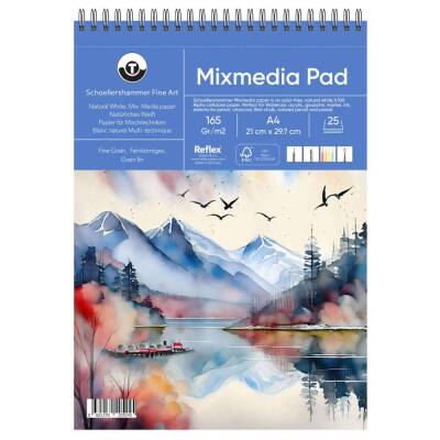 Schoellershammer Mix Media Pad Çok Amaçlı Sanatsal Defter 165 gr A4 25 yp - 1