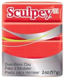 Sculpey III Polimer Kil 57 gr 583 Red Hot Red (Sıcak Kırmızı) - 1