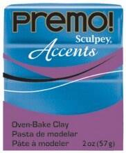 Sculpey Premo Accents Polimer Kil 57 gr 5049 Blue Glitter - 1