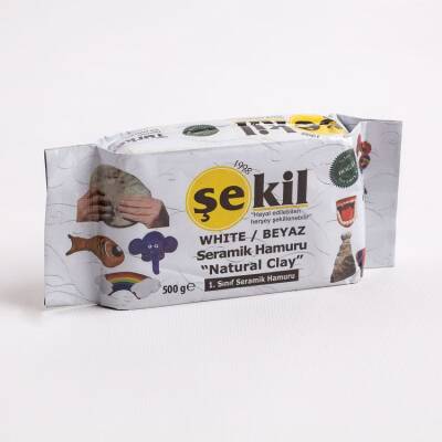 Şekil Doğal Seramik Hamuru 500 gr Beyaz - 1