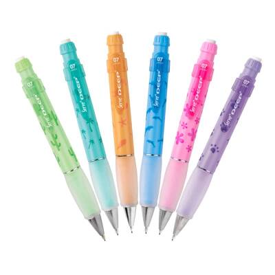 Serve Deep 0.7 mm Mekanik Kurşun Kalem Pastel Doğa Desenli 6'lı Set - 1